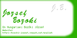 jozsef bozoki business card
